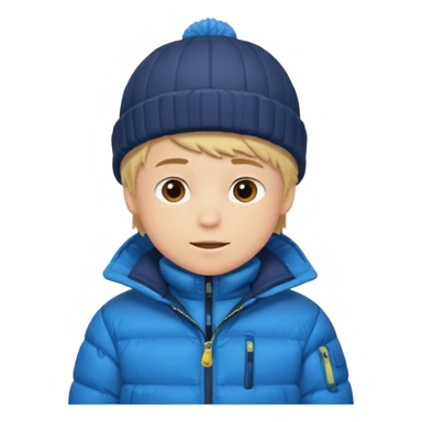 Boy wearing winter gear sticker