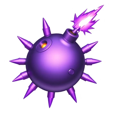 bomba con chispa morada sin cara sticker