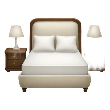 white luxury bed with besutiful pillows emoji sticker