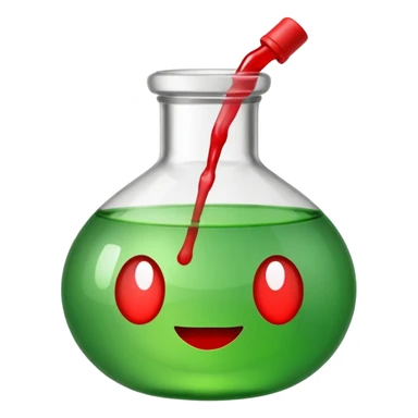 Bouteille de jet 27 avec un liquide vert à l’intérieur et un bouchon rouge sticker