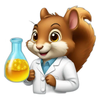 chemist squirrel sticker
