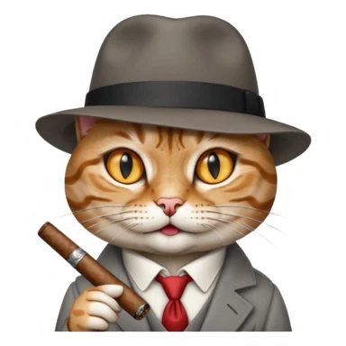 Gangster cat sticker