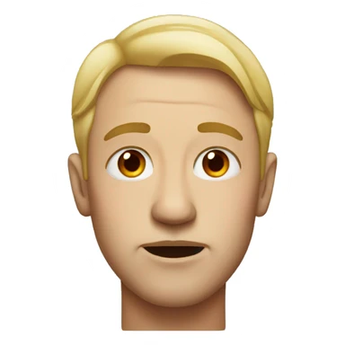 Man with red spot on lip sticker