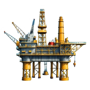 Oil platforms in the ocean beautiful big full scenic scenery full canvas sticker
