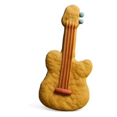 claymation style chicken nugget guitar sticker