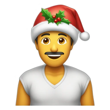 prrito snauzer con gorra de navidad sticker