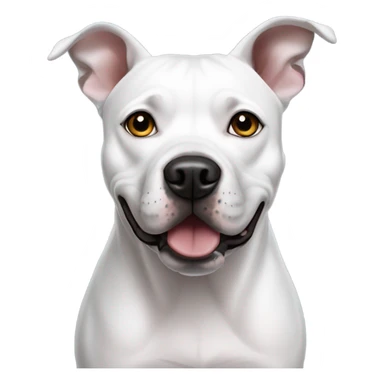 White staffy gray eyes spot dark ears sticker