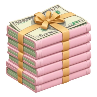 pastel pink cash bundle sticker