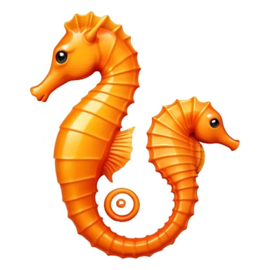 Orange seahorse sticker