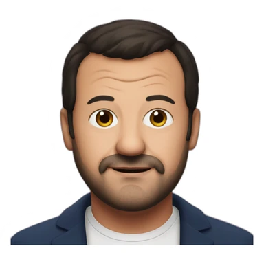 matteo salvini with makeup sticker