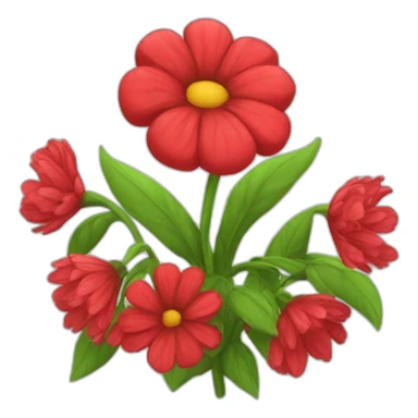 Red-heart-of-flowers sticker