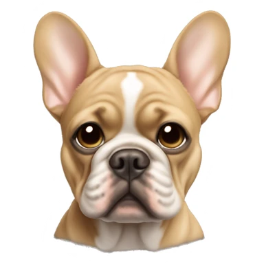 All light brown french bulldog with hoodie sticker