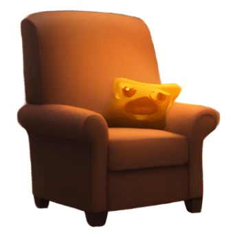 Cozy library lit by firelight  sticker