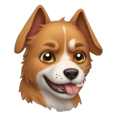 A dog ate a cat sticker