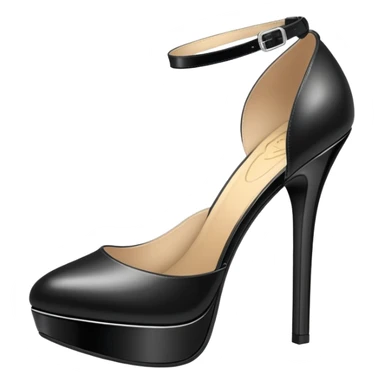 super realistic black heels sticker