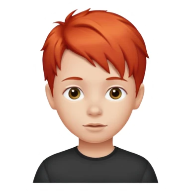 child with red hair sticker