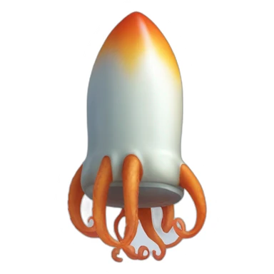Rocket squid sticker