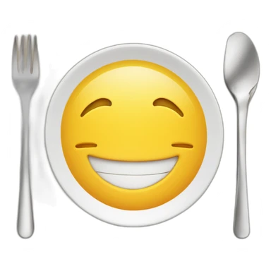 smile plate food and cutlery sticker