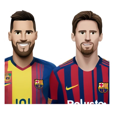 ronaldo and messi sticker