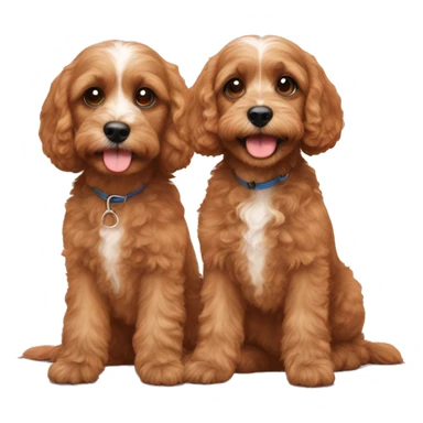 Brother and sister cavapoo sticker