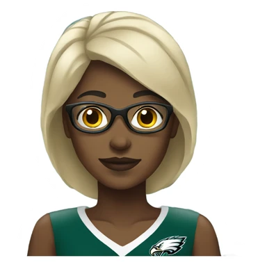  BLACK FEMALE SENIOR EAGLES FAN sticker