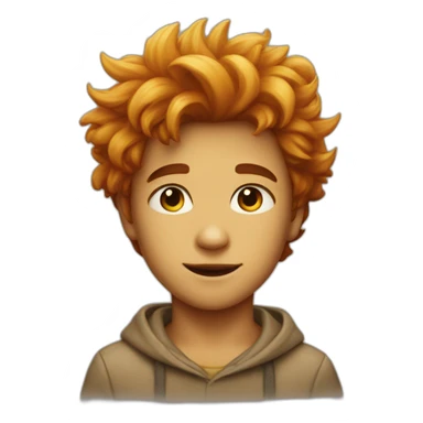 A beautiful boy with a head like a lion and his wings like a phoenix sticker