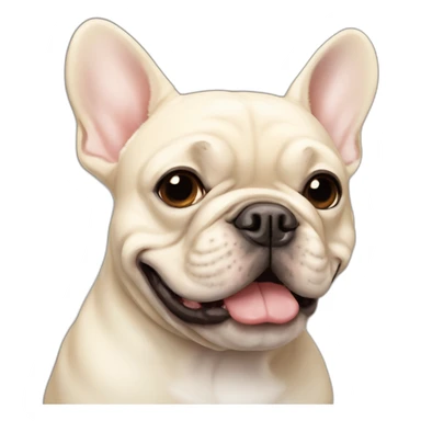 Cream French bulldog sticker