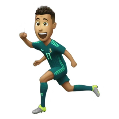 ronaldo celebrate a goal sticker