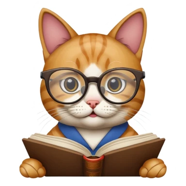 cat teaching german sticker