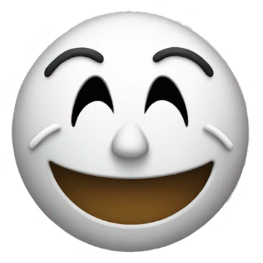 sad face but has a huge grin mask sticker