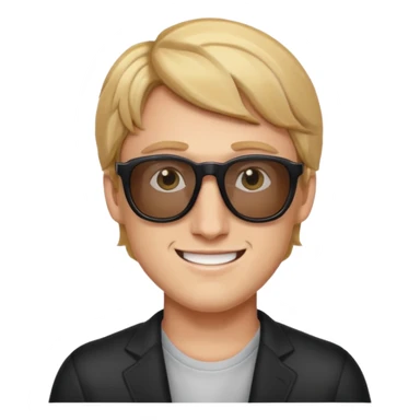 logan paul emoji, wearing sunglasses, confident smile sticker