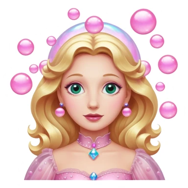 pink bubbles glinda sticker