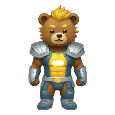 Super sayan bear sticker
