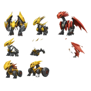 Mechanical Pokémon-Digimon-dragon-Bionicle-Mecha sticker