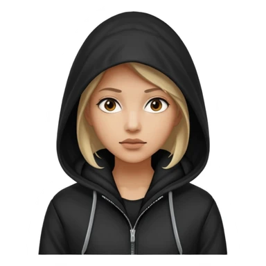 Hooded Street Walker woman  sticker