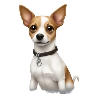 White and brown chihuahua jack Russel mix  sticker