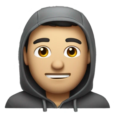 hombre con buzo y capucha con una macbook sticker