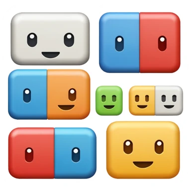 Stacked text sticker