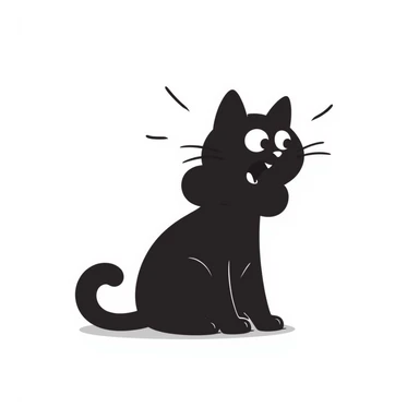 cat choking itself sticker