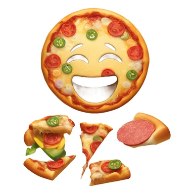 Emoji stuffing face with food  sticker