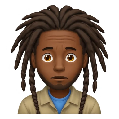 black man wit dreads confused  sticker