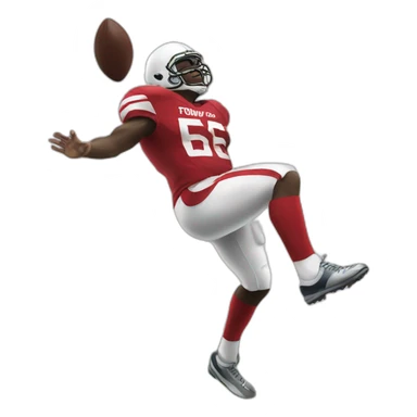football player falling sticker