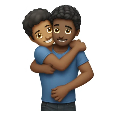 Two bff hug sticker