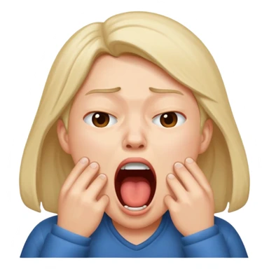 mad and yawning sticker