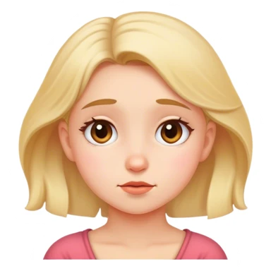 Bashful girl sticker