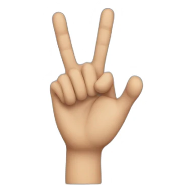 EMOJI SAYING HAND ROCK SIGN sticker