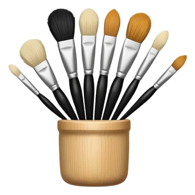 artist brushes sticker
