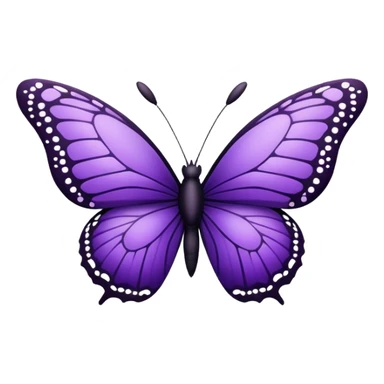 Black butterfly with purple sticker