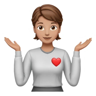 happy teacher standing up brown hair updo, CPR long sleeve top sticker