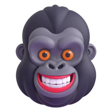 gorilla head smiley sticker
